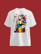 Abstract Laughing Woman Oversized T-Shirt | Modern Art Tee product image 4 | Hustler's Drip