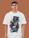 African Drummer Oversized T Shirt Tribal Art Graphic Tee hero image