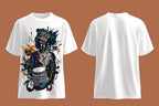African Drummer Oversized T Shirt Tribal Art Graphic Tee image 4