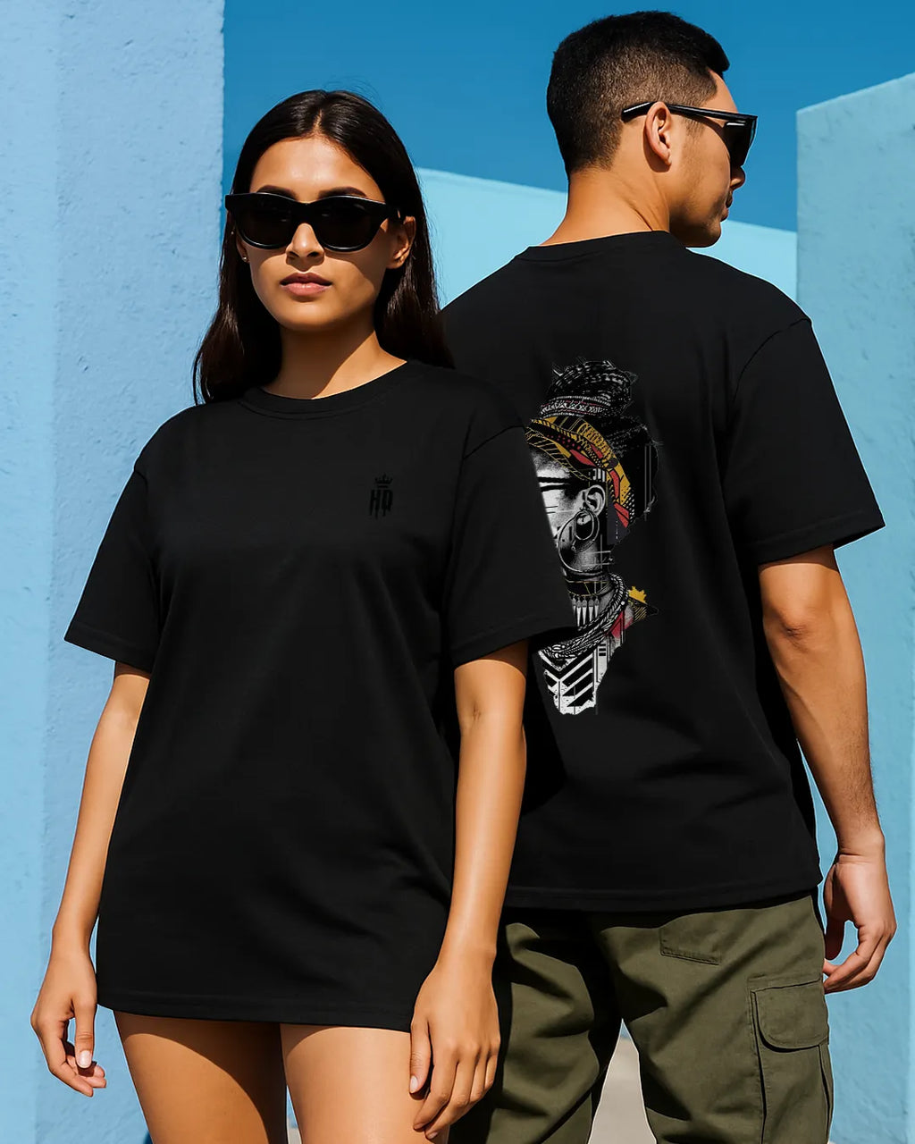 Afrocentric Abstract Portrait Graphic T Shirt Artistic Cultural Tee image 7
