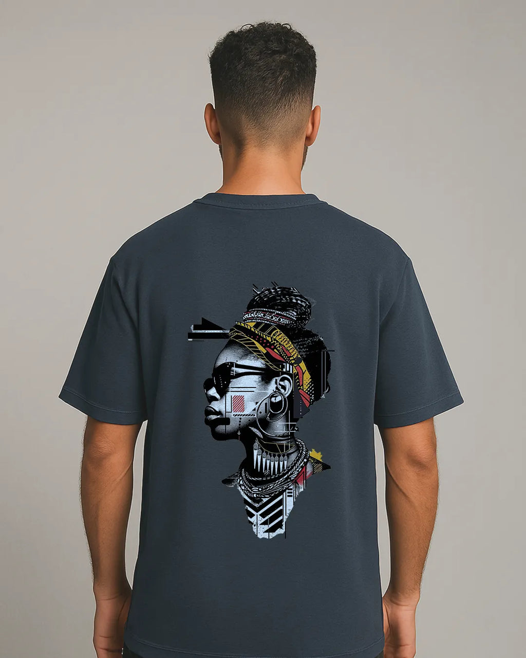 Afrocentric Abstract Portrait Graphic T Shirt Artistic Cultural Tee image 12