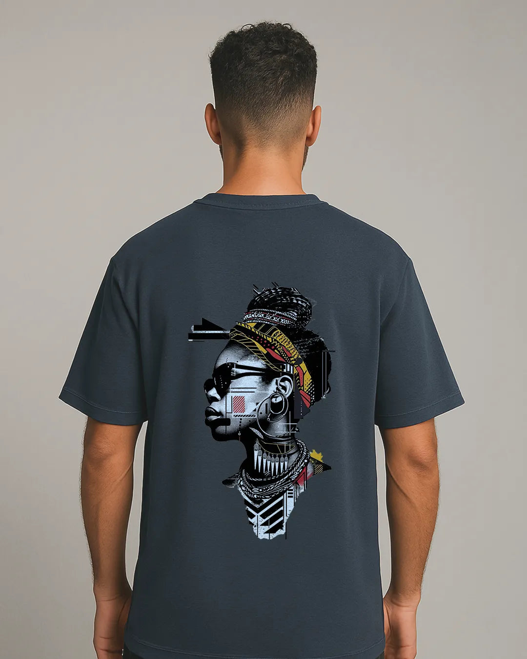 Afrocentric Abstract Portrait Graphic T Shirt Artistic Cultural Tee image 12