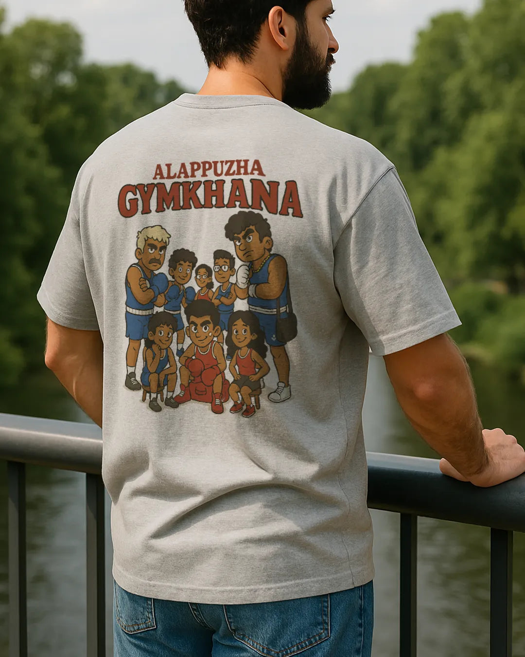 Alappuzha Gymkhana Cartoon Team Graphic T Shirt Malayalam Movie Tee image 4
