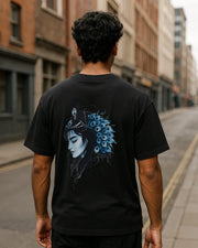 Anime Style Lord Krishna Graphic T Shirt Hindu Deity Tee