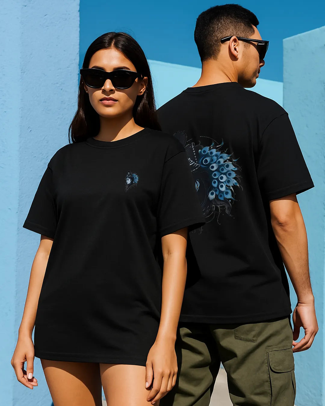 Anime Style Lord Krishna Graphic T Shirt Hindu Deity Tee image 7