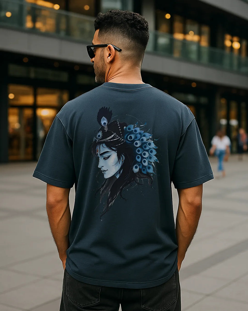 Anime Style Lord Krishna Graphic T Shirt Hindu Deity Tee image 10
