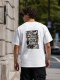 Shonen All-Star Anime Eye Panel T-Shirt – Goku, Naruto, Luffy, Saitama, & All Might Streetwear Tee front product image.