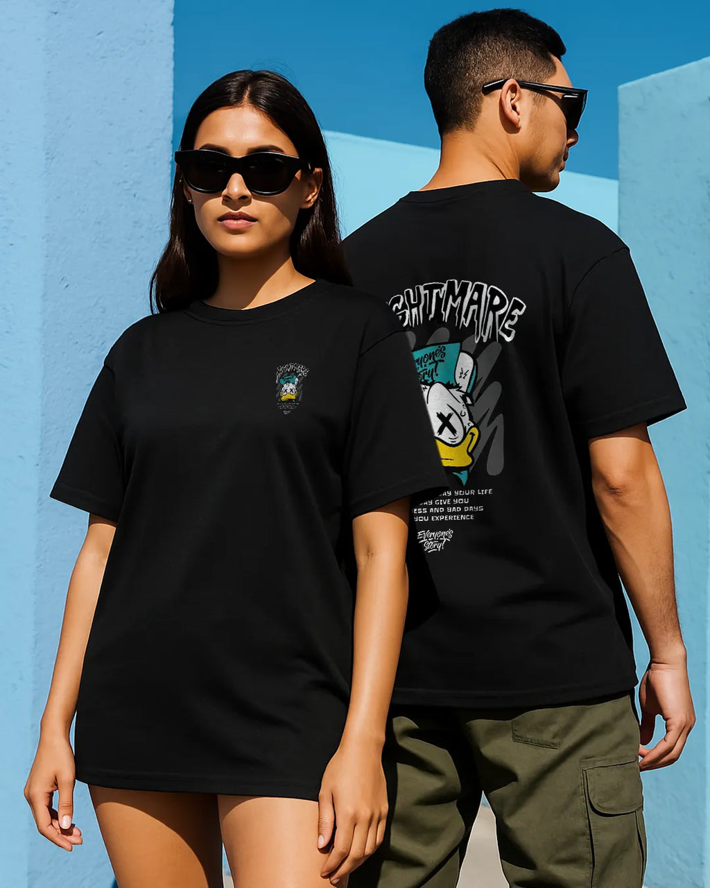 Distressed Cartoon Nightmare Graphic T Shirt Edgy Funny Tee image 4