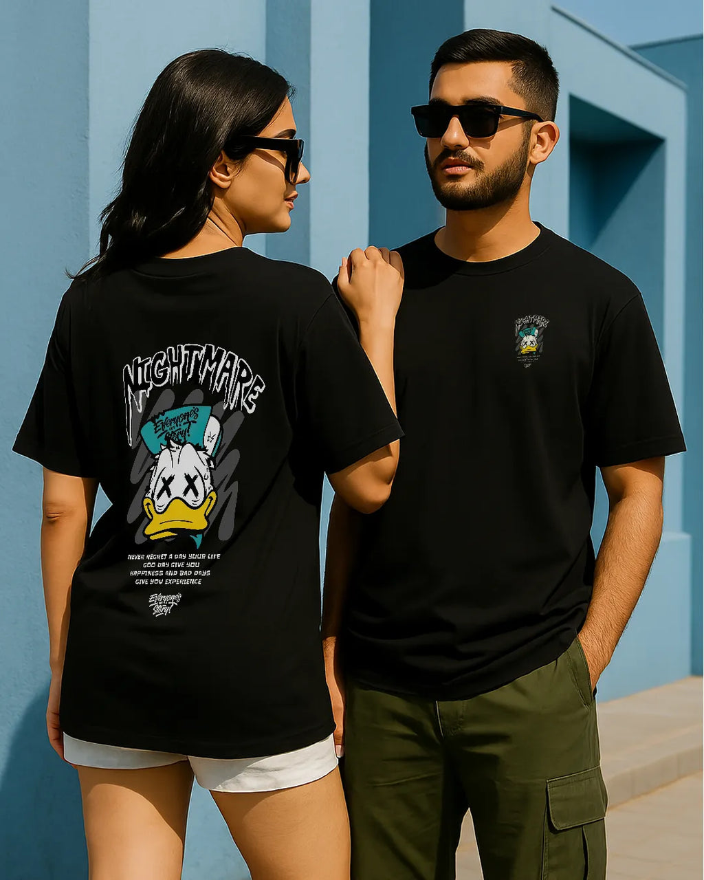Distressed Cartoon Nightmare Graphic T Shirt Edgy Funny Tee image 5