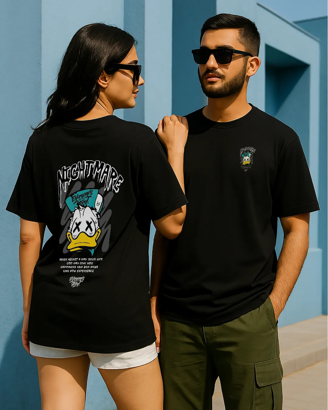 Distressed Cartoon Nightmare Graphic T Shirt Edgy Funny Tee image 5