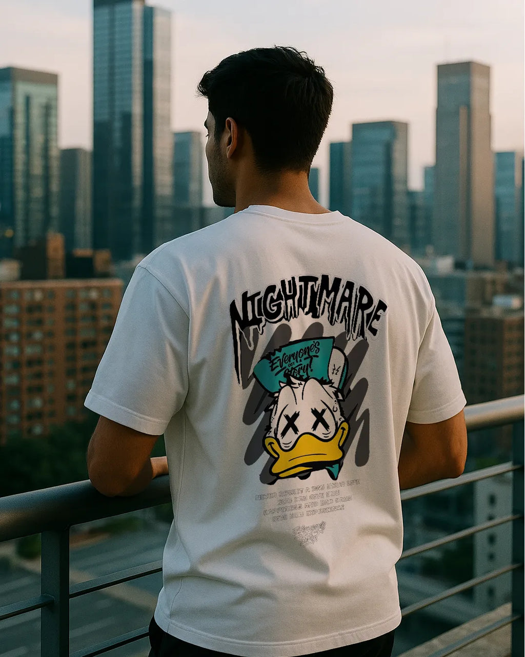 Distressed Cartoon Nightmare Graphic T Shirt Edgy Funny Tee image 6