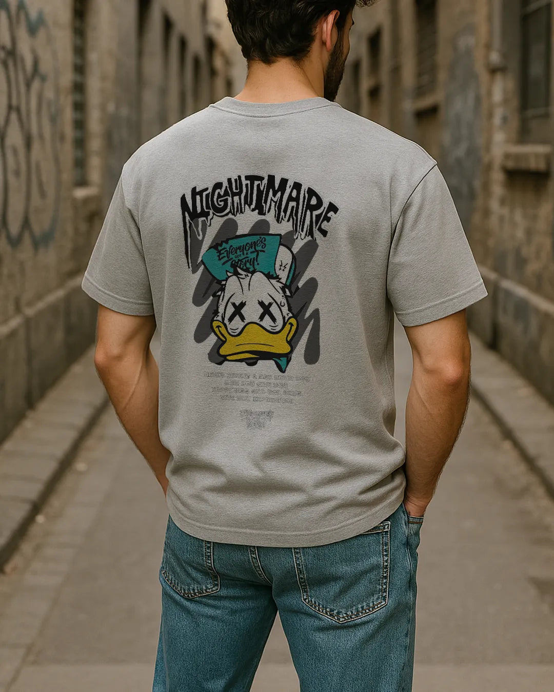 Distressed Cartoon Nightmare Graphic T Shirt Edgy Funny Tee image 8