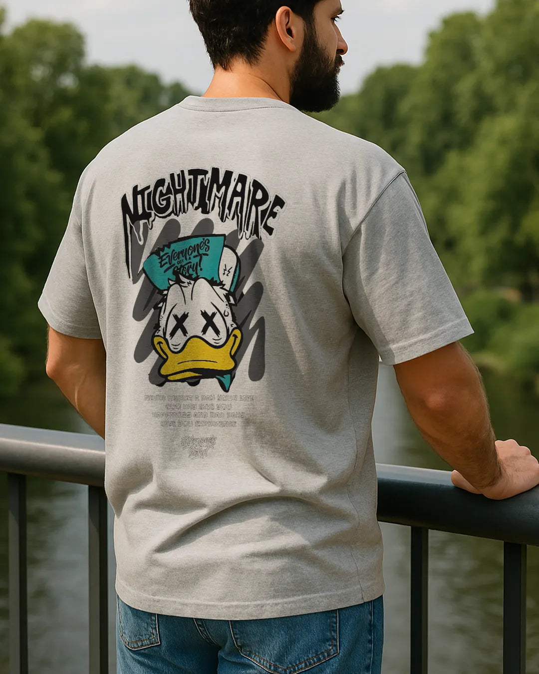 Distressed Cartoon Nightmare Graphic T Shirt Edgy Funny Tee image 9
