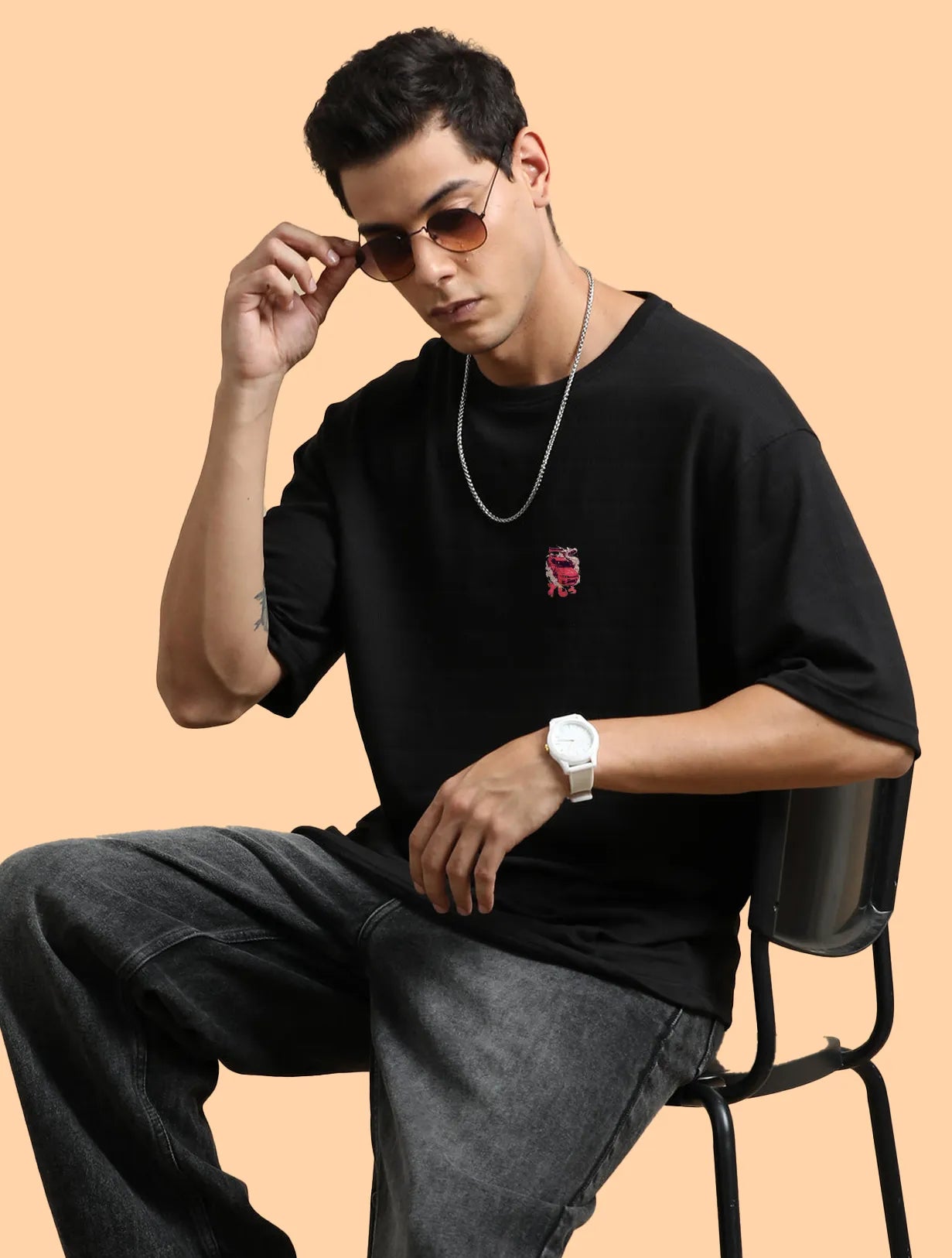 Dragon Car Drift Oversized T Shirt JDM Automotive Tee image 3