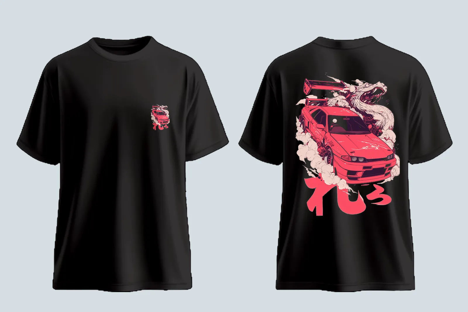 Dragon Car Drift Oversized T Shirt JDM Automotive Tee image 7