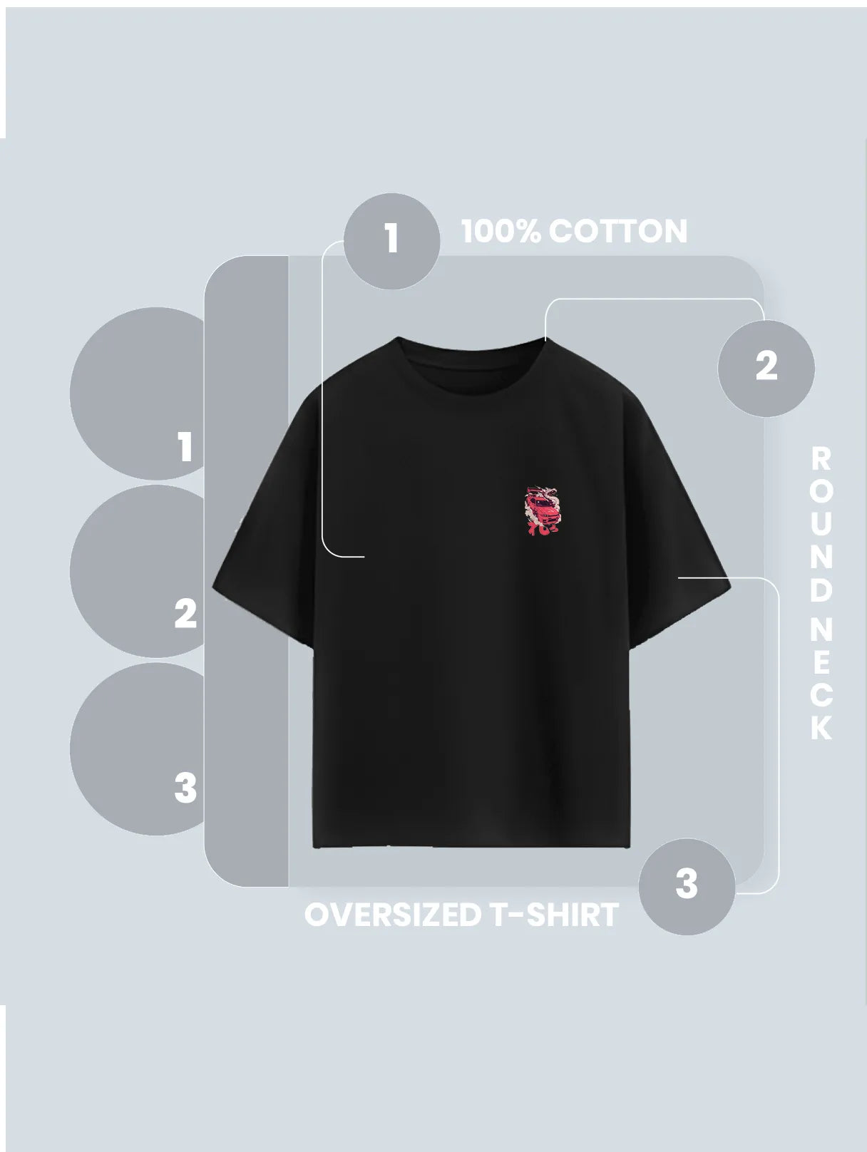 Dragon Car Drift Oversized T Shirt JDM Automotive Tee image 8