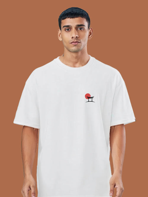 Elegant Asian Portrait Oversized T Shirt Cultural Art Tee image 2