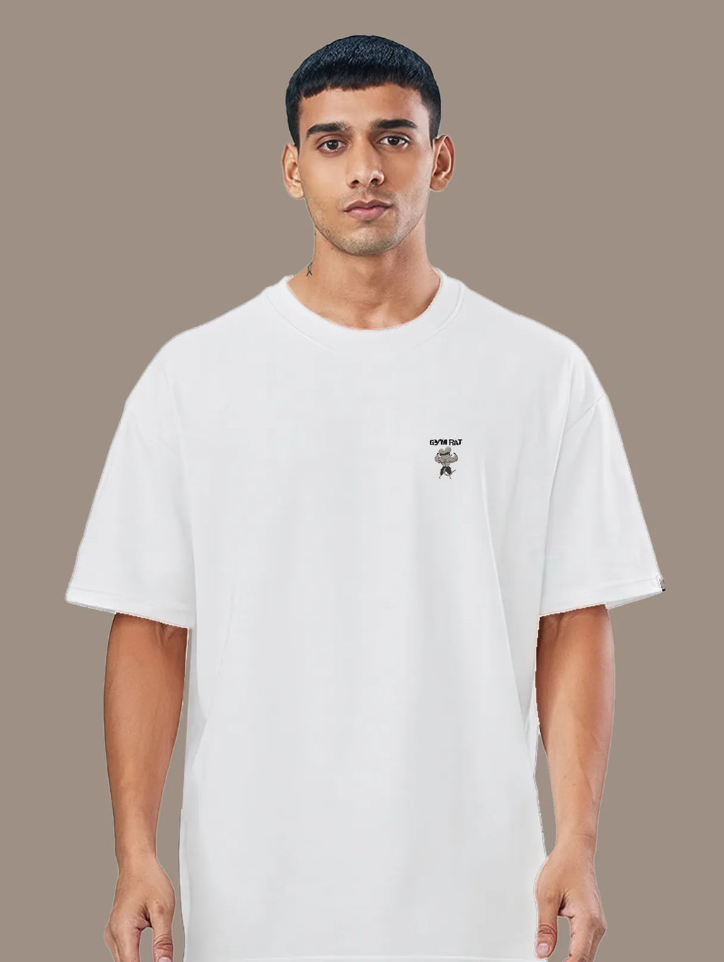 Gym Rat Cartoon Oversized T Shirt Funny Workout Tee image 2