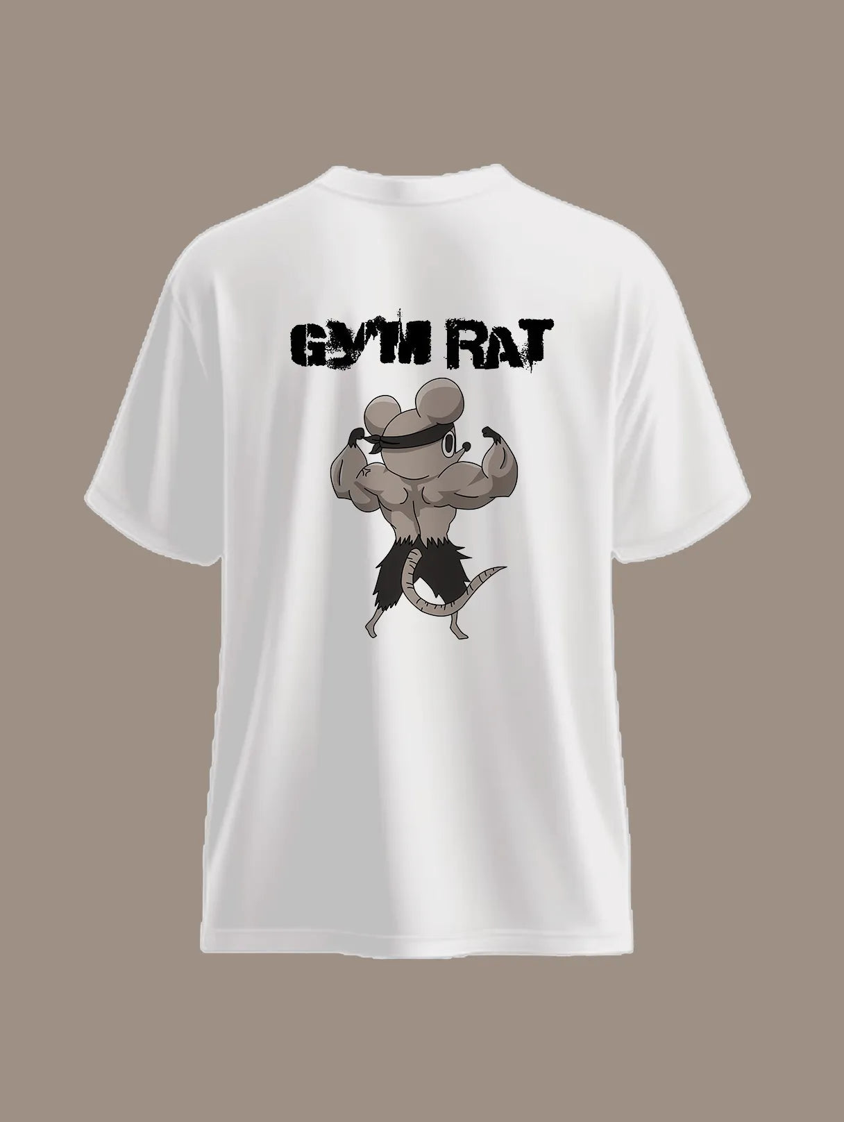 Gym Rat Cartoon Oversized T Shirt Funny Workout Tee image 4