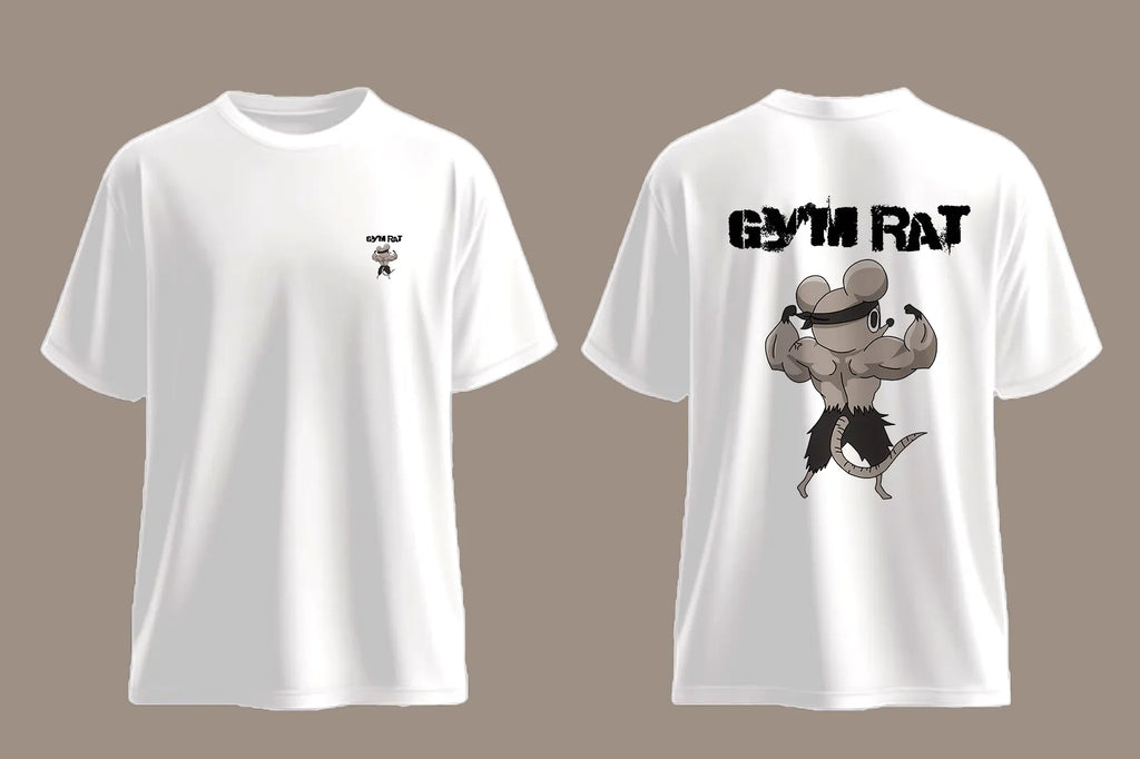 Gym Rat Cartoon Oversized T Shirt Funny Workout Tee image 6
