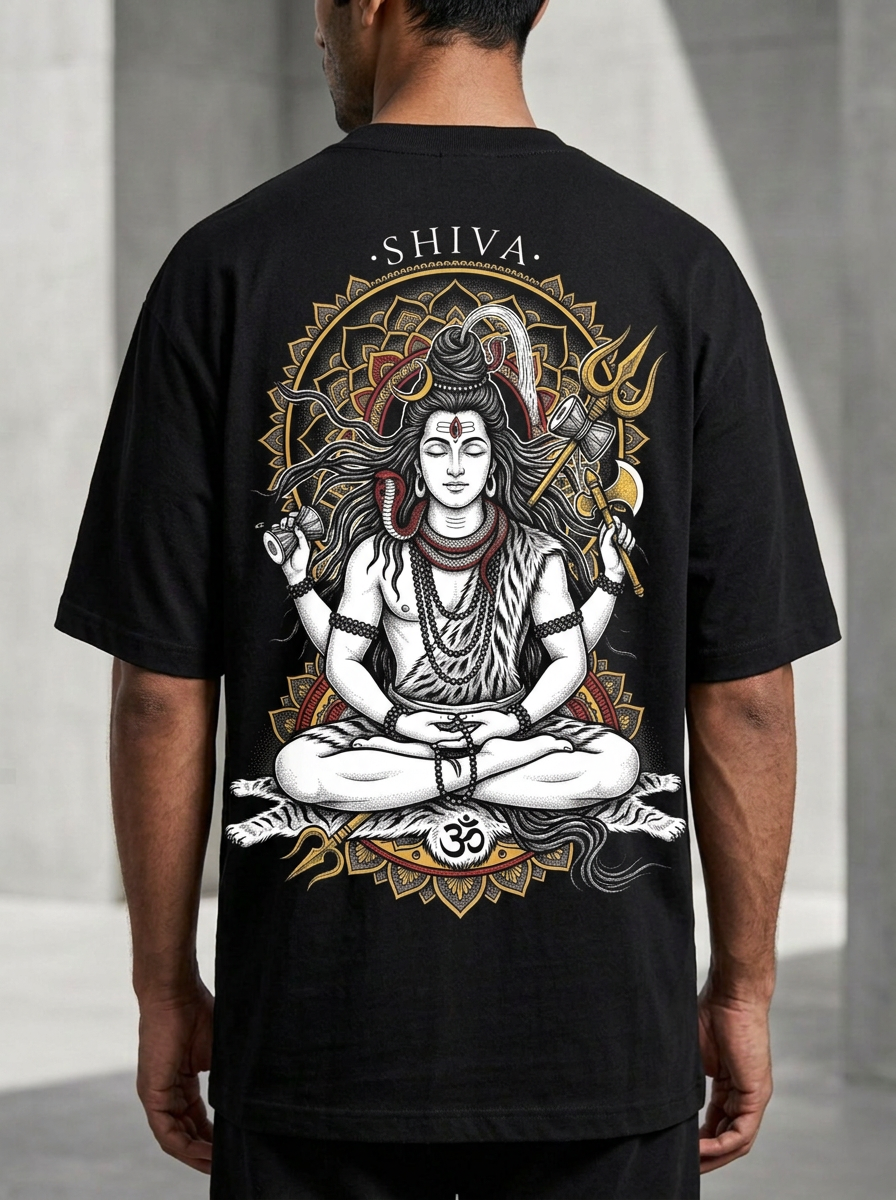 Shiva Oversized T-Shirt - Black