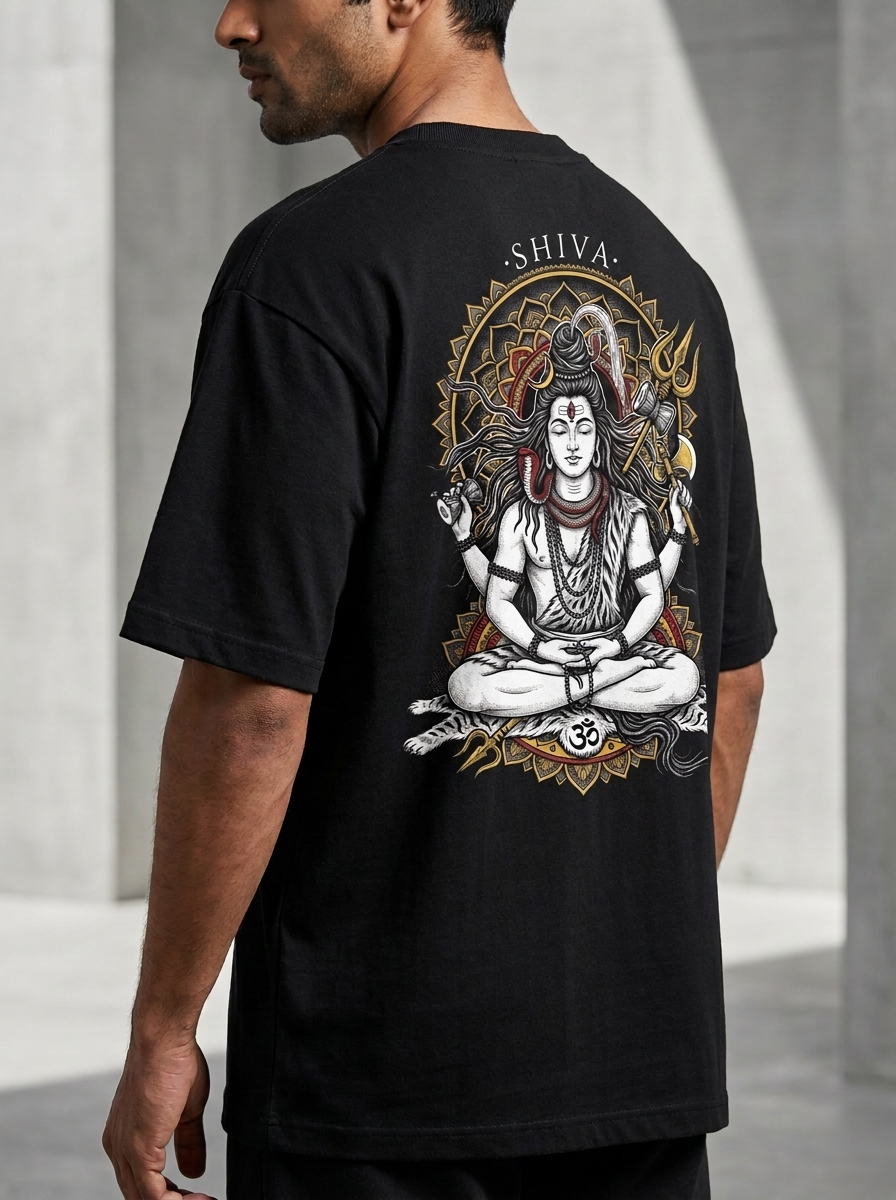 Shiva Oversized T-Shirt - Black