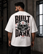 Built In The Dark Oversized T-Shirt black oversized T-shirt product mockup