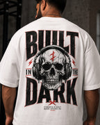 Built In The Dark Oversized T-Shirt black oversized T-shirt product mockup