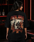 Fatal Odds Oversized T-Shirt black oversized T-shirt back hero