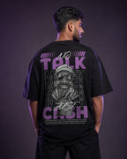 No Talk Money Just Cash Oversized T-Shirt black oversized T-shirt back hero