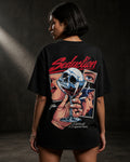 Seduction Dangerous Charm Oversized T-Shirt black oversized T-shirt back hero