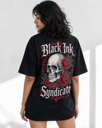 Black Ink Syndicate Oversized T-Shirt black oversized T-shirt back hero