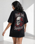 Black Ink Syndicate Oversized T-Shirt black oversized T-shirt back hero