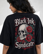 Black Ink Syndicate Oversized T-Shirt black oversized T-shirt back hero