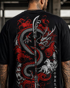 Dragon Blade Oversized T-Shirt black oversized T-shirt back hero