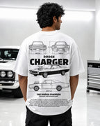 Classic Muscle Spec Oversized T-Shirt black oversized T-shirt back hero