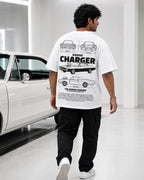 Classic Muscle Spec Oversized T-Shirt black oversized T-shirt back hero
