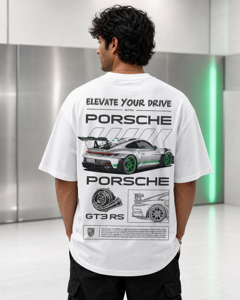 Green Track Spec Oversized T-Shirt black oversized T-shirt back hero