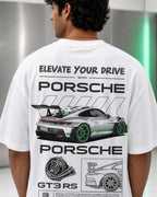 Green Track Spec Oversized T-Shirt black oversized T-shirt back hero