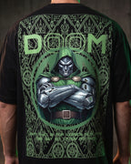 Green Armored Doom Oversized T-Shirt black oversized T-shirt product mockup