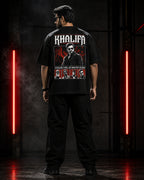 Khalifa Vengeance Noir Oversized T-Shirt black oversized T-shirt product mockup