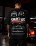 Classic Fastback Muscle Car Oversized T-Shirt black oversized T-shirt back hero