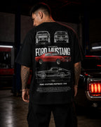 Classic Fastback Muscle Car Oversized T-Shirt black oversized T-shirt product mockup
