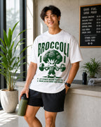 Broccoli Training Oversized T-Shirt black oversized T-shirt product mockup