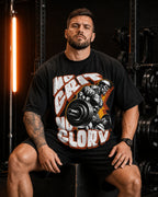 No Grit No Glory Oversized T-Shirt black oversized T-shirt product mockup