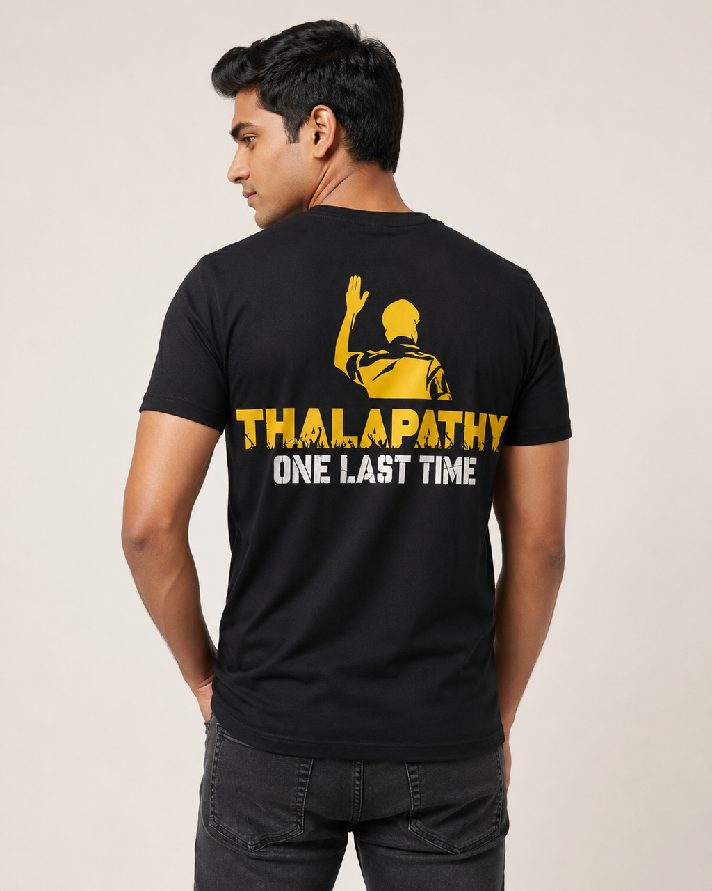 Thalapathy - One Last Time - Special Merchandise - Jana Nayagan - Black T-Shirt