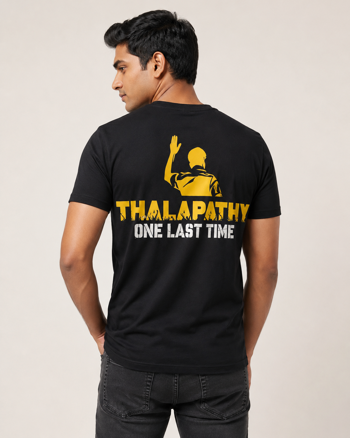 Thalapathy - One Last Time - Special Merchandise - Jana Nayagan - Black T-Shirt