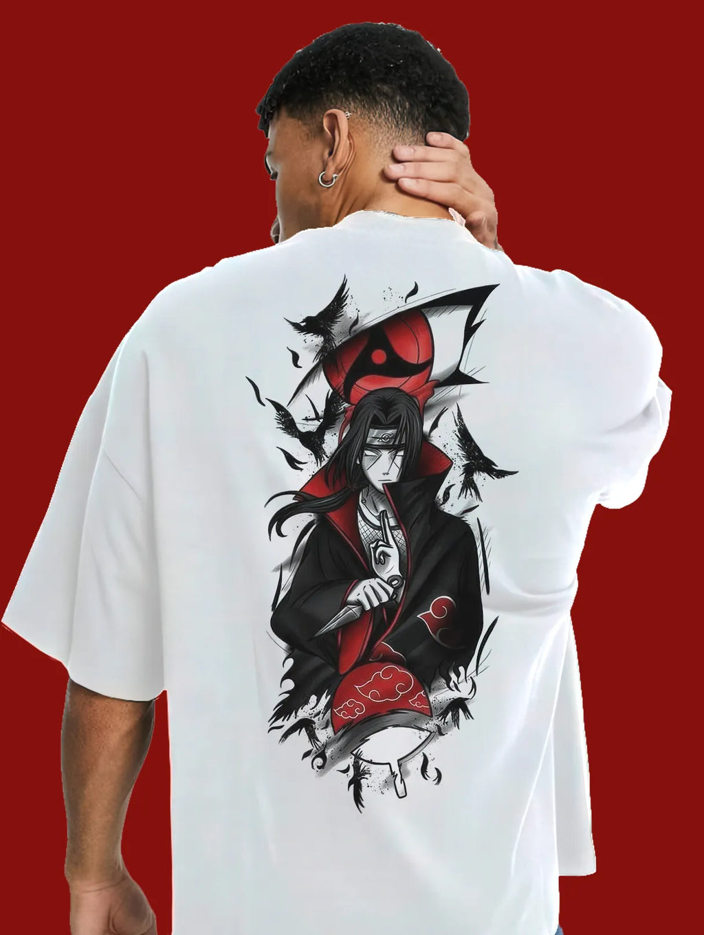 Itachi Uchiha Oversized T Shirt Naruto Anime Tee hero image