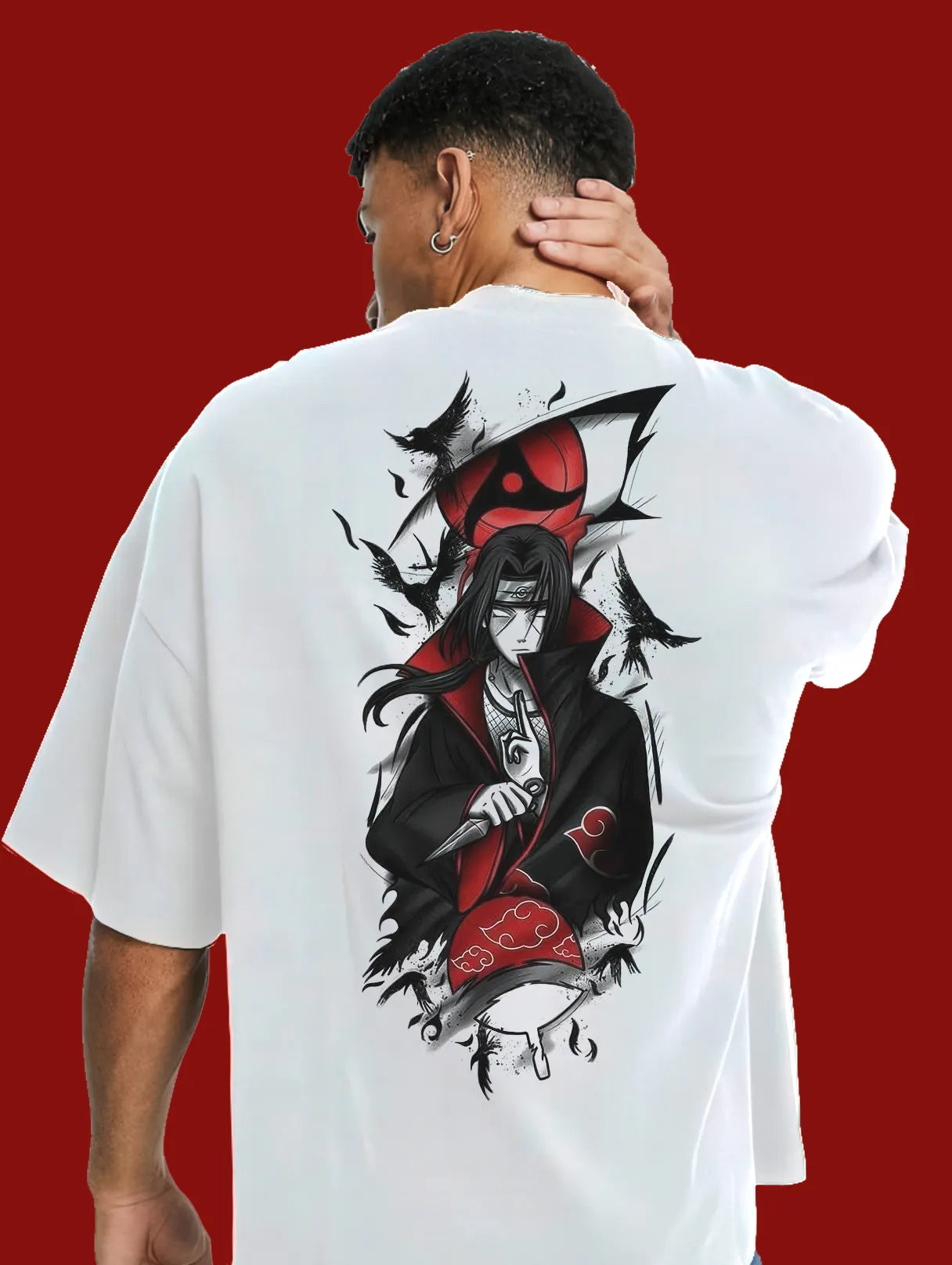 Itachi Uchiha Oversized T Shirt Naruto Anime Tee hero image