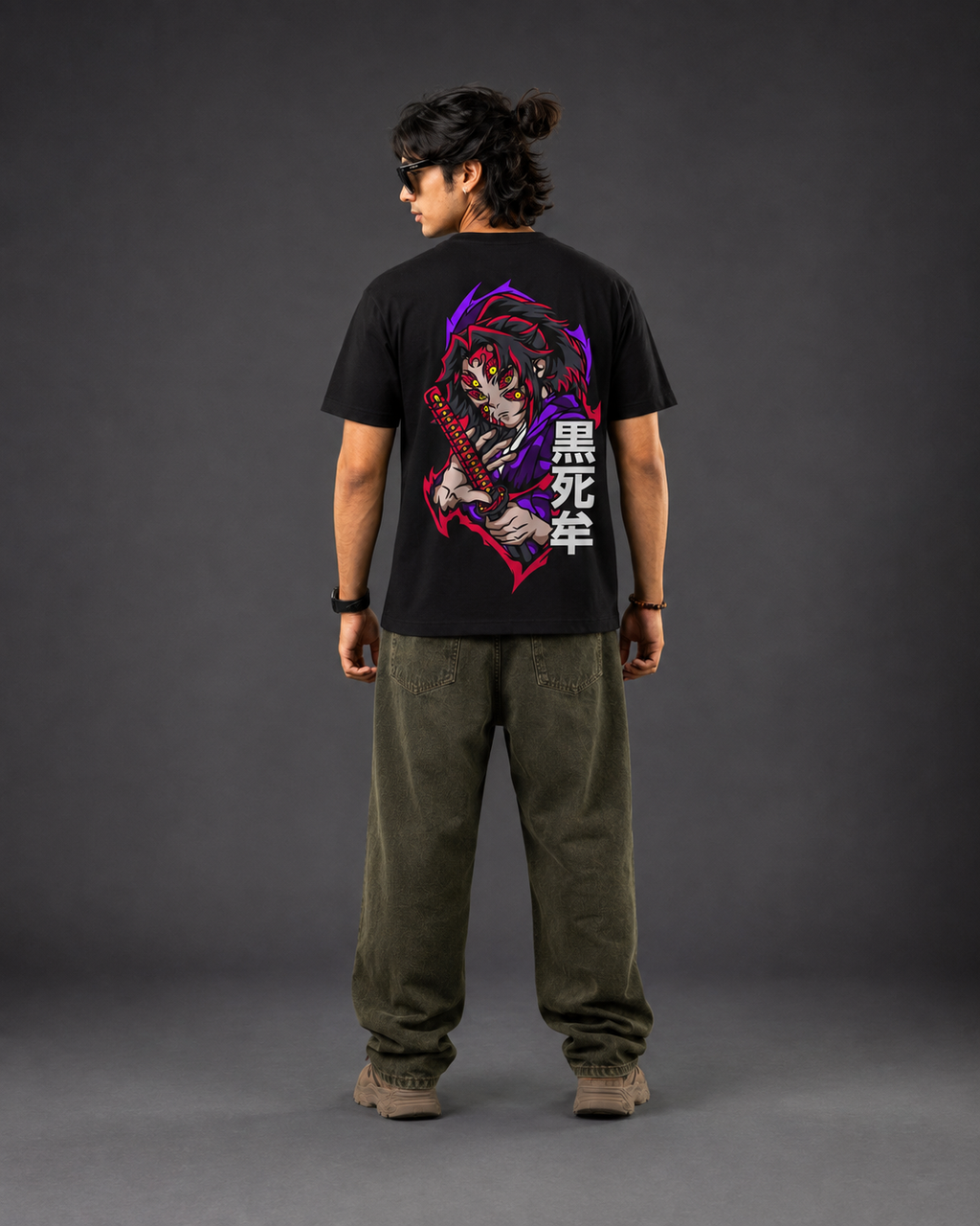Kokushibo Upper Moon One Oversized T-Shirt | Demon Slayer Anime Streetwear Tee